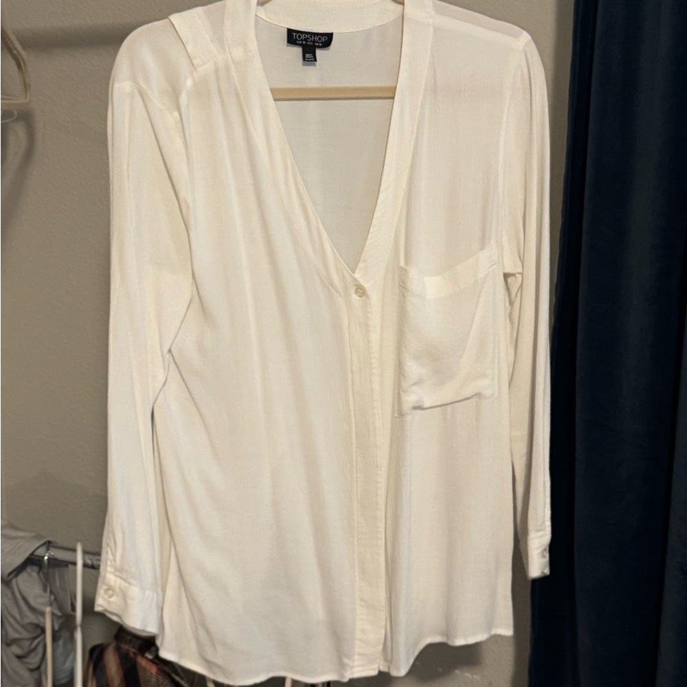 Topshop Women's Cream Blouse